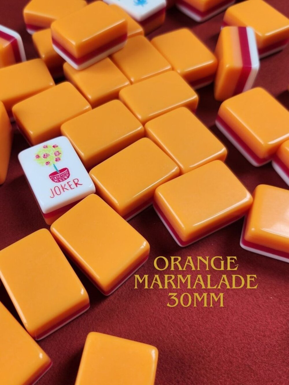 American Mah Jongg Tiles - Orange Marmalade 30MM